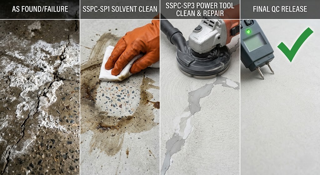 An exterior painter complying with a painting SWMS by working on an inspected and tagged scaffold with full guardrails while wearing a full-body harness.