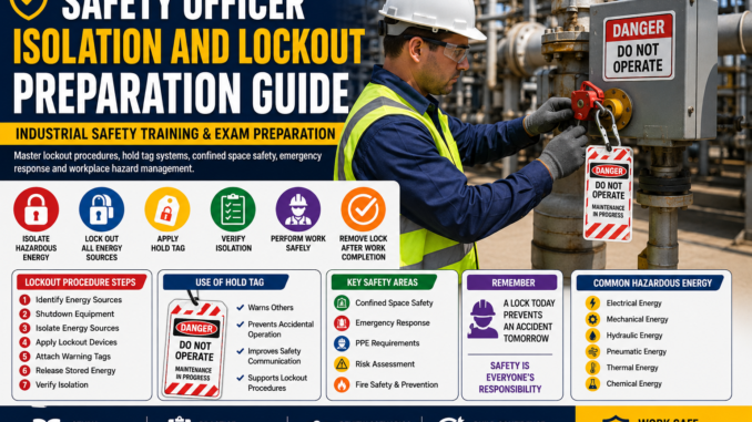 Safety Officer Isolation Lockout Guide industrial safety training