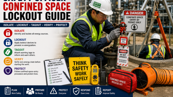 Safety Officer Confined Space Lockout Guide industrial workplace safety training