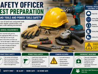Safety Officer Test Preparation hand tools and power tools safety training
