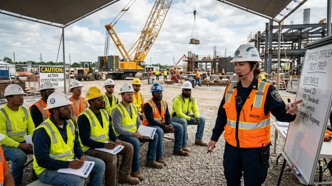 Safety Officer Test Preparation industrial training scene