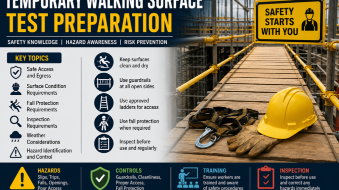Temporary Walking Surface Test Preparation
