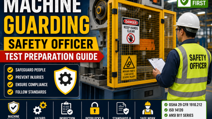 Machine Guarding Safety Officer Test Preparation Guide