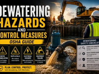 Dewatering hazards and control measures OSHA guide