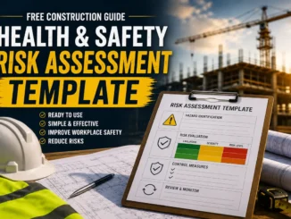Health and safety risk assessment template for construction