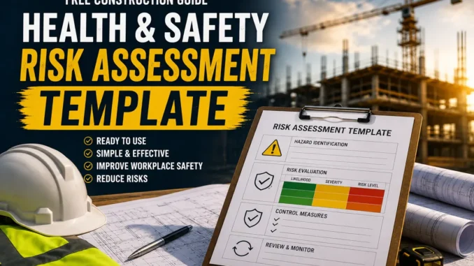 Health and safety risk assessment template for construction